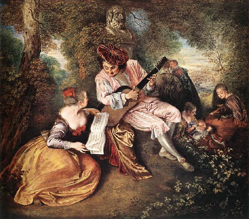 Jean-Antoine Watteau The Love Song France oil painting art